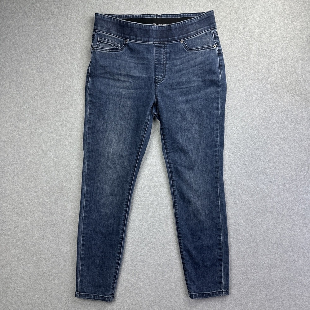 New York And Co. Womens High Waist Pull On Jeans Legging Size M